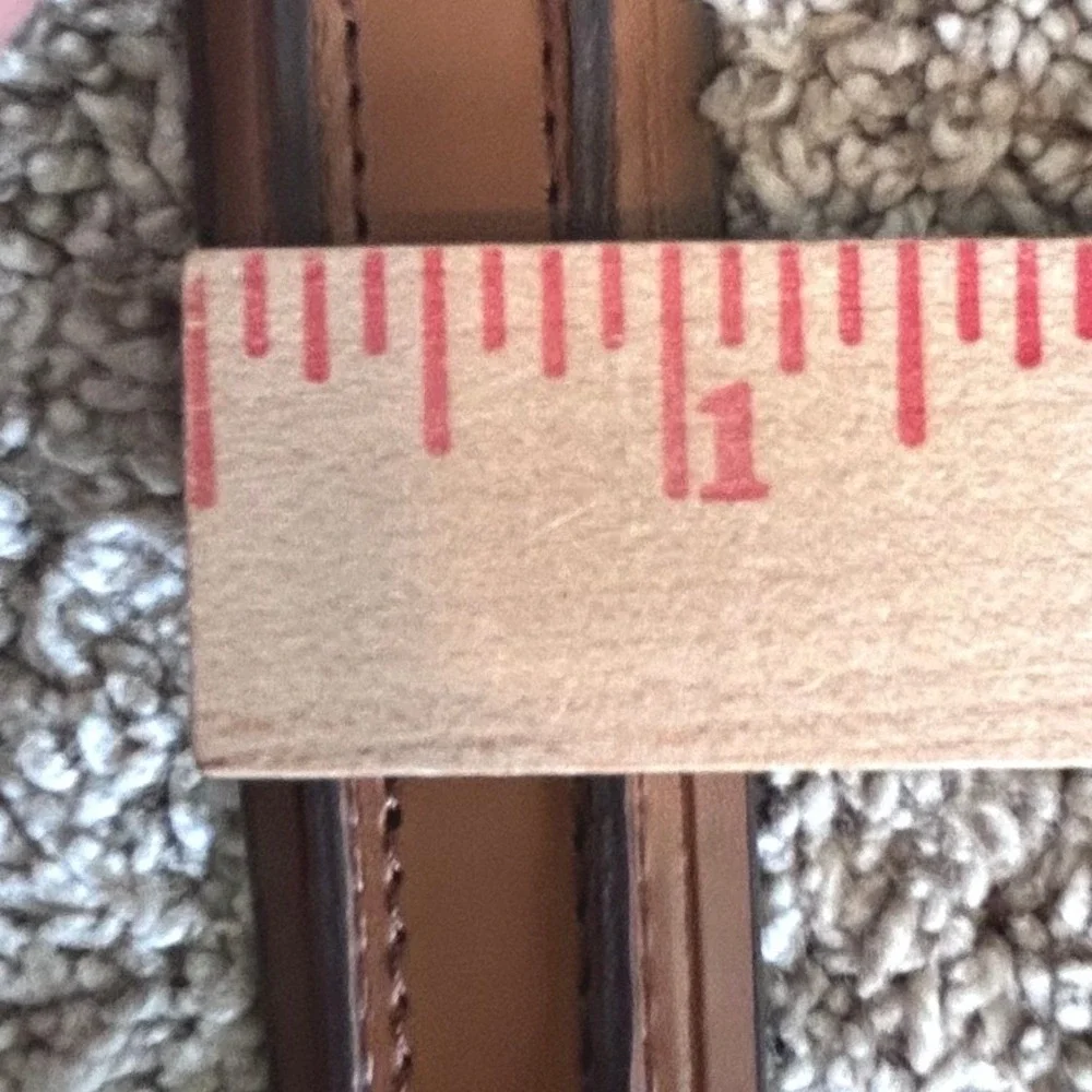 Florsheim Preppy Classic Cognac Brown Leather Dress Belt Silver Buckle SZ 50